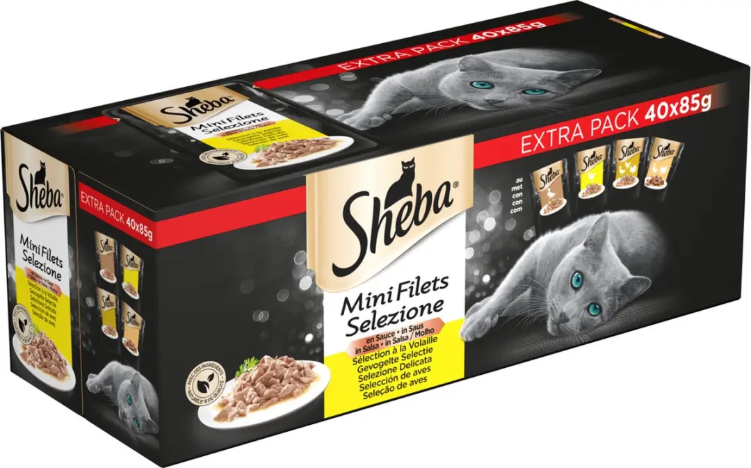 Sheba Mini Filets Gevogelte in Saus 40x85g - afbeelding 6 van 6