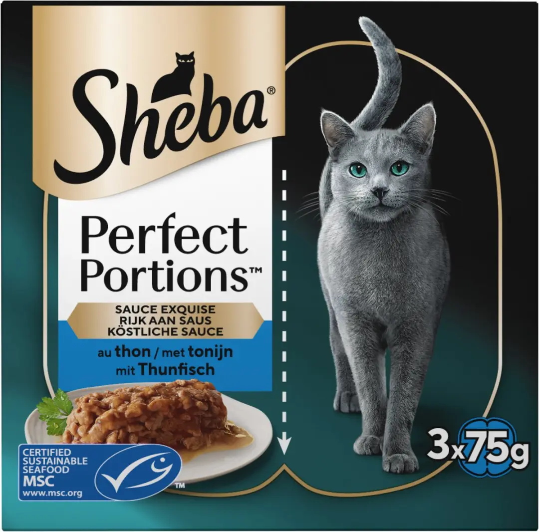 Sheba Perfect Portions Natvoer Tonijn in Saus - 24x75g