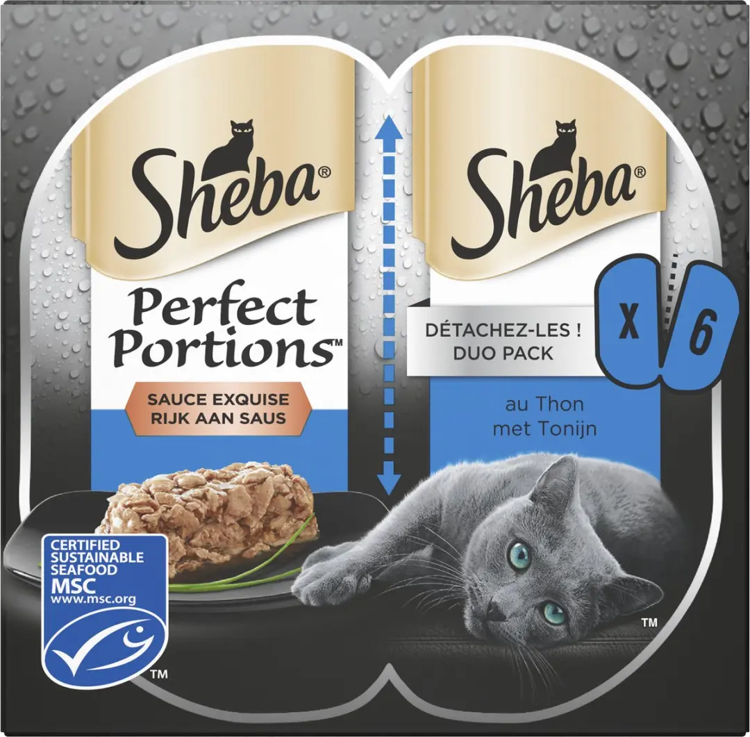 Sheba Perfect Portions Natvoer Tonijn in Saus - 24x75g