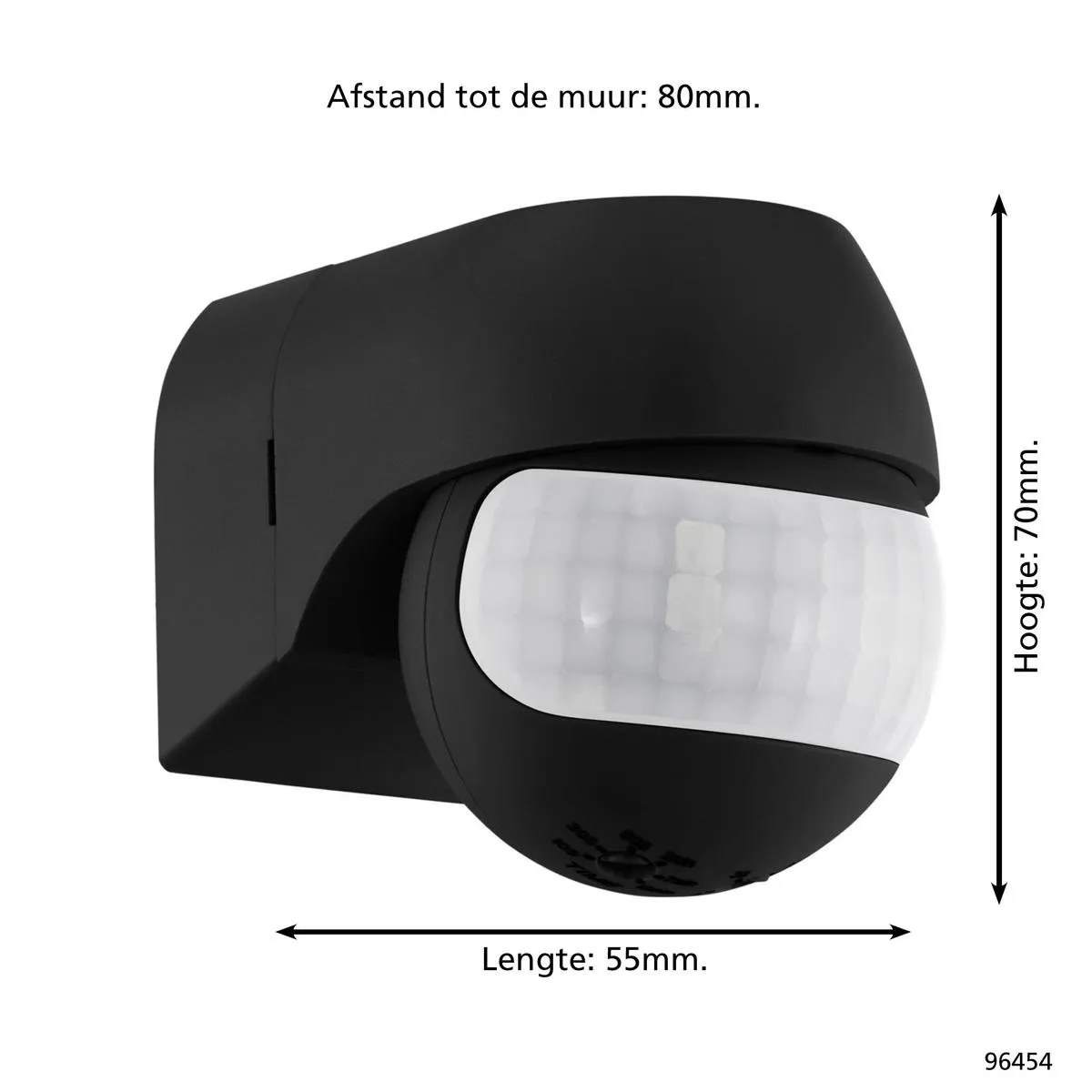 Eglo Detect Me 1 Sensor Buitenverlichting - Zwart - afbeelding 6 van 6