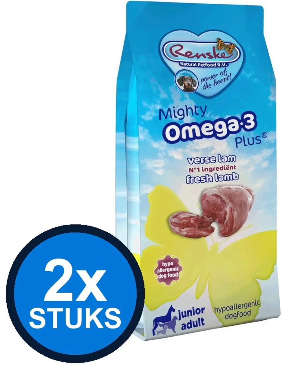Renske Mighty Omega-3 Plus Lam 3kg Hondenvoer