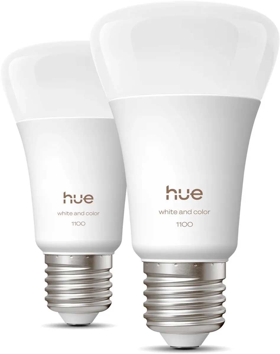 Philips Hue Slimme LED A67 RGBW E27 - 2 Stuks - Mat Glas