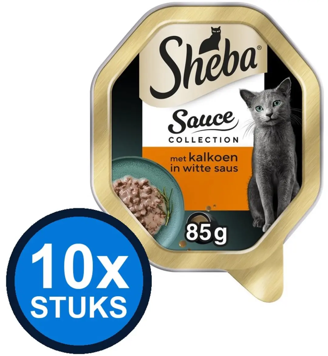 Sheba Sauce Collection Kalkoen Kattenvoer Natvoer
