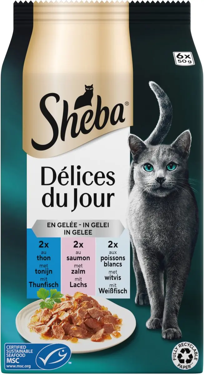 Sheba Délice du Jour Vis 6x50g