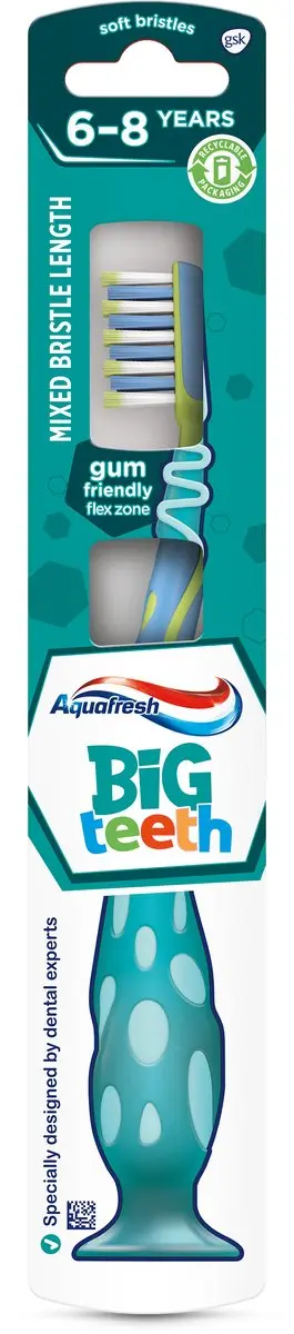 Aquafresh Big Teeth Tandenborstel Kinderen 6-8 Jaar