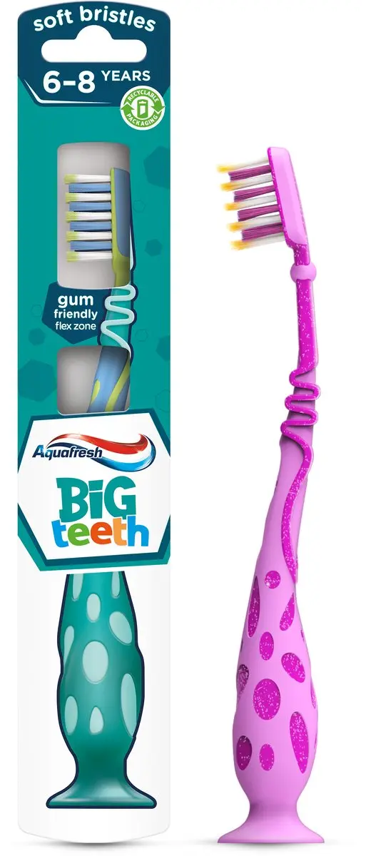 Aquafresh Big Teeth Tandenborstel Kinderen 6-8 Jaar - Kleurrijk