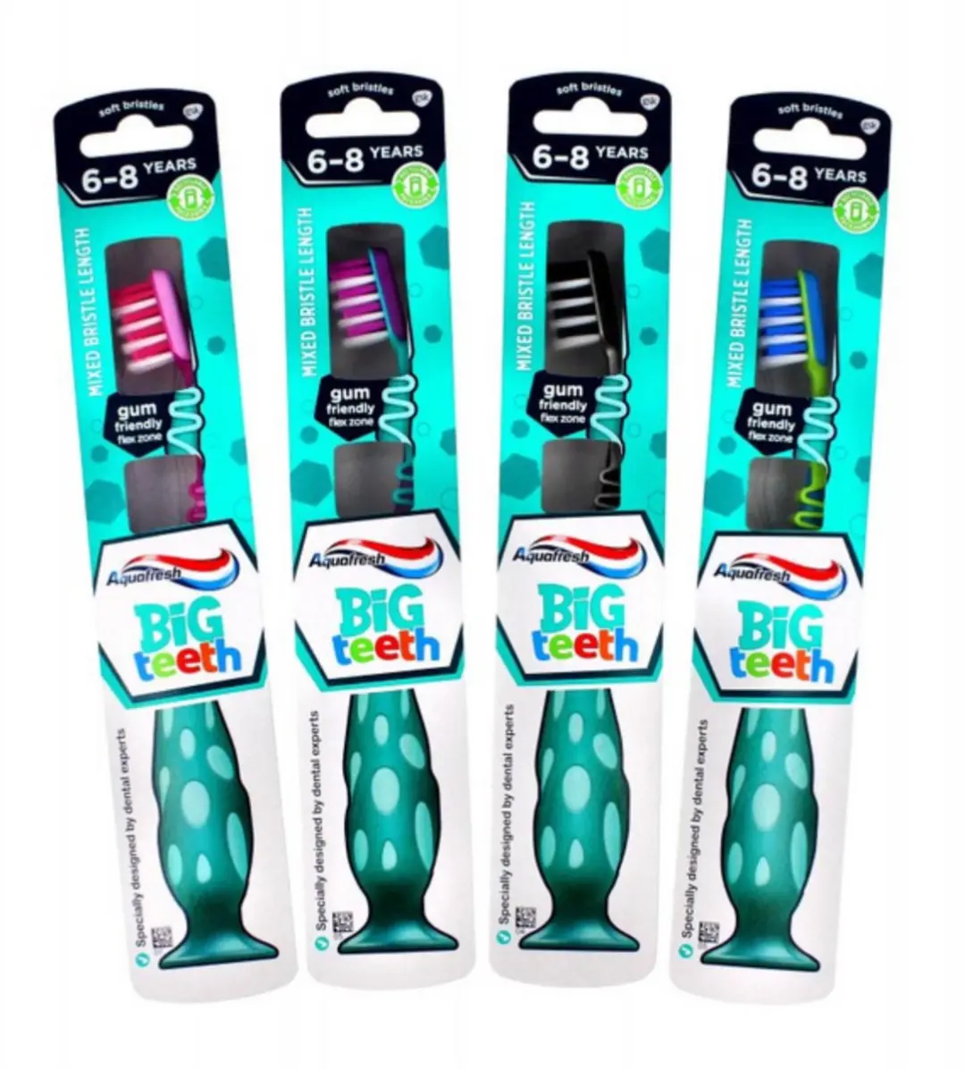 Aquafresh Big Teeth Tandenborstel Kinderen 6-8 Jaar - Kleurrijk