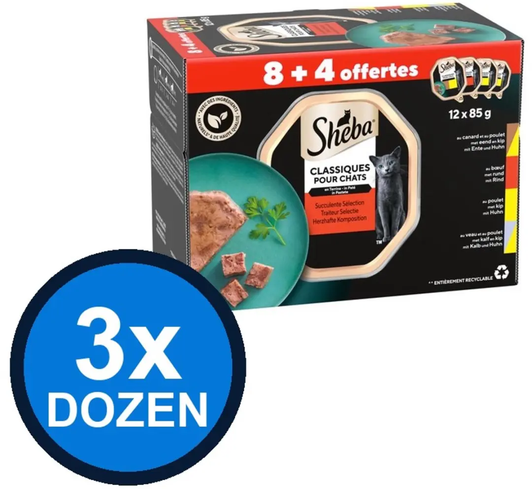Sheba Classic Alu Paté Sel Multipack