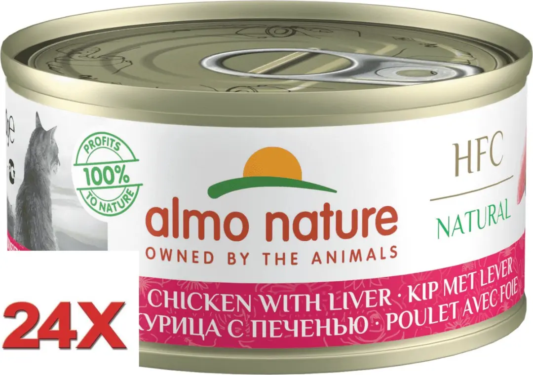 Almo Nature HFC Kattenvoer Kip & Lever 24x70g