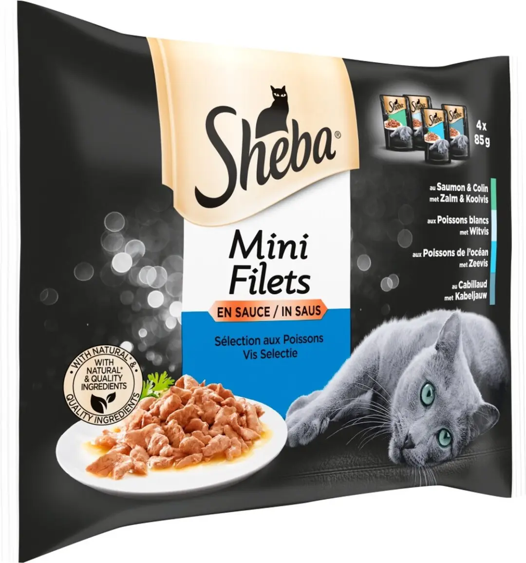 Sheba Mini Filets in Saus - 52 Stuks (13x4x85g)