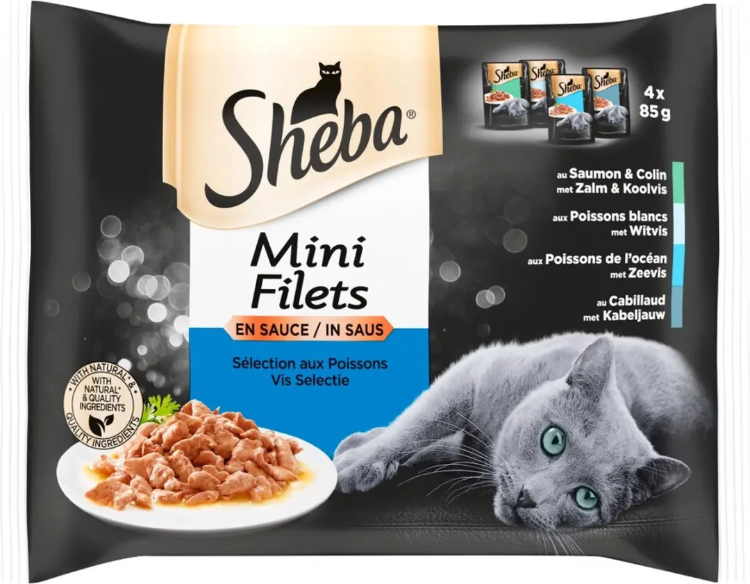 Sheba Mini Filets in Saus - 52 Stuks (13x4x85g)