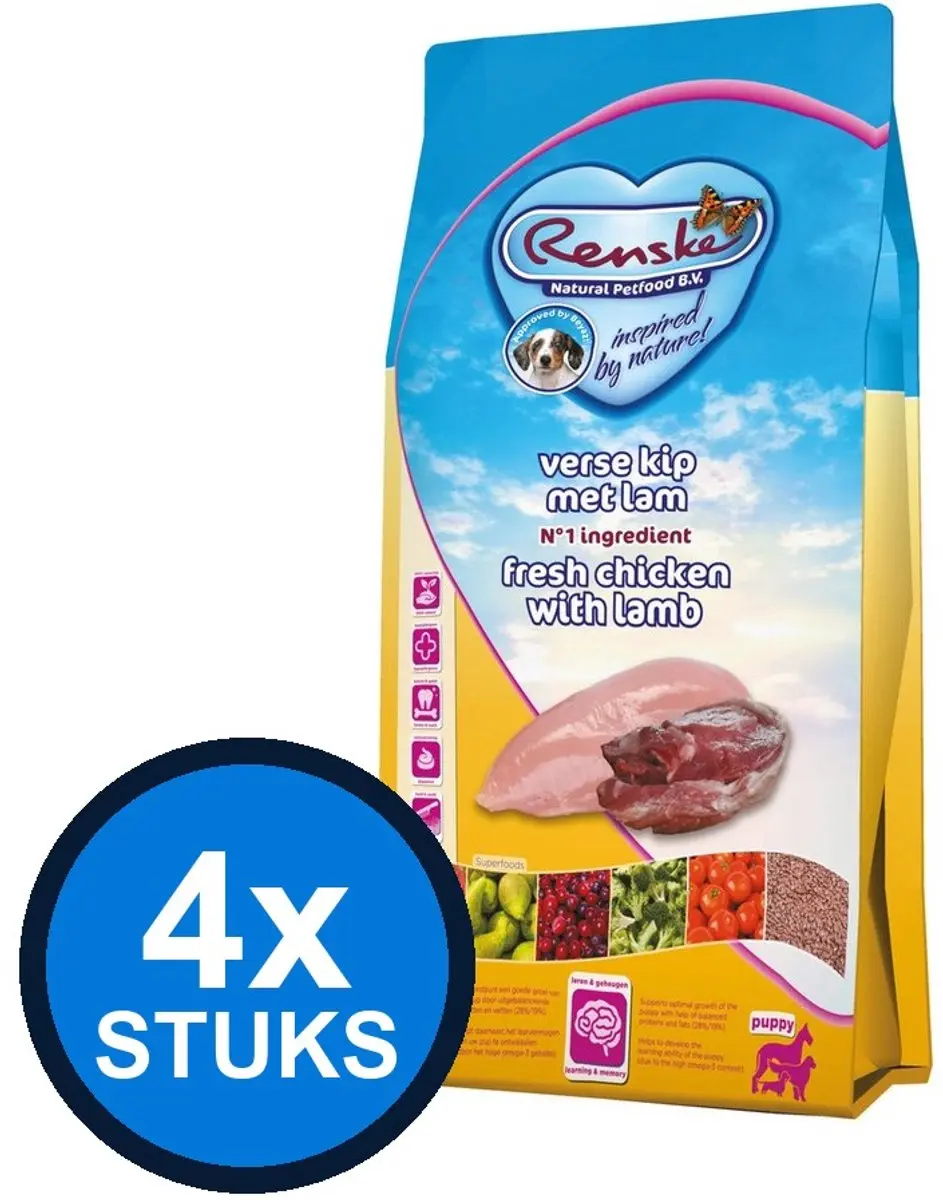 Renske Super Premium Puppy Kip & Lam 2kg