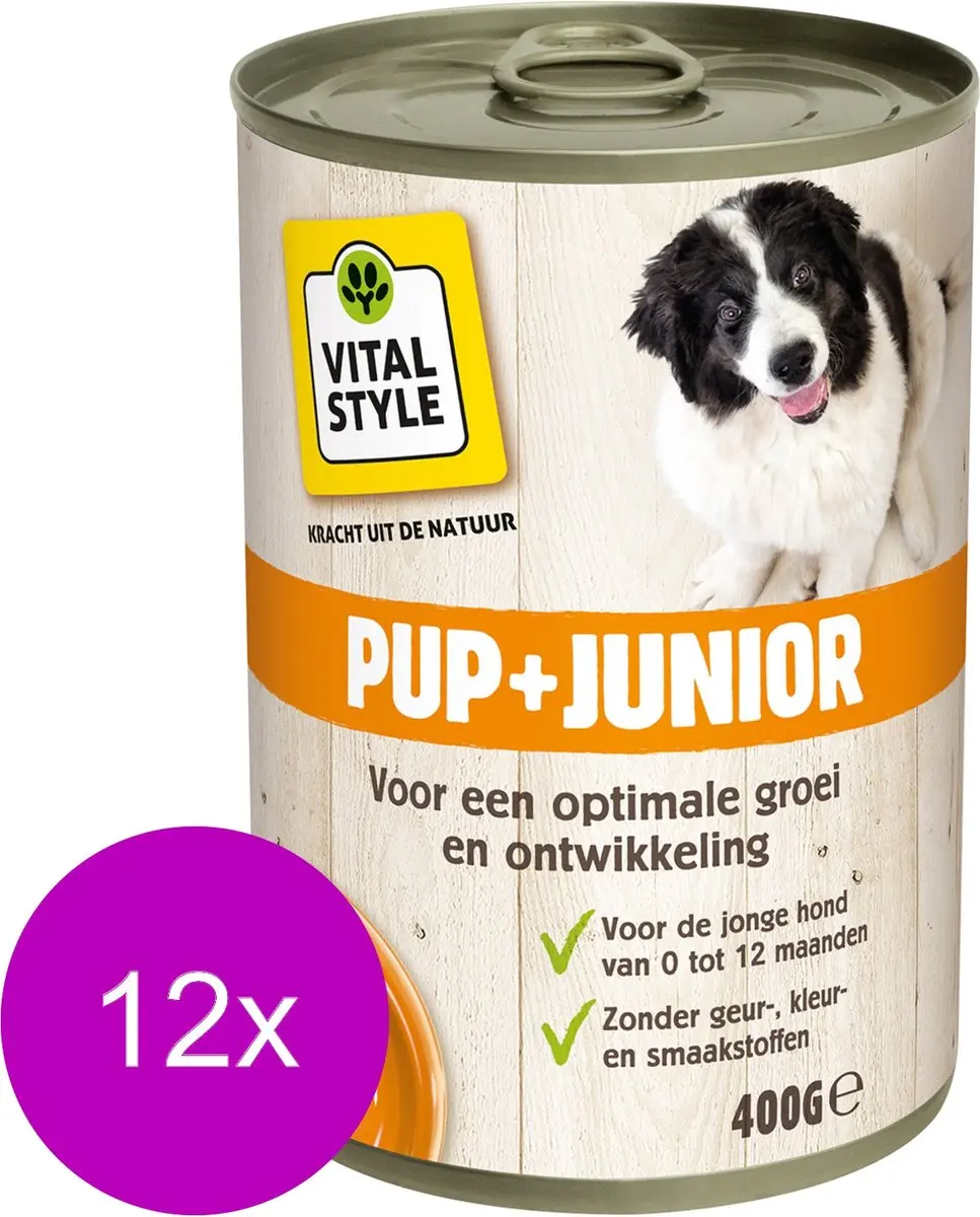 Vitastyle Blik Vitaal Vlees Junior Hondenvoer