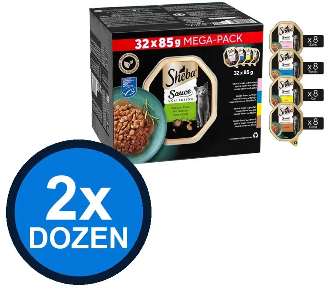 Sheba Sauce Lover Alu Saus Vis Sel Multipack