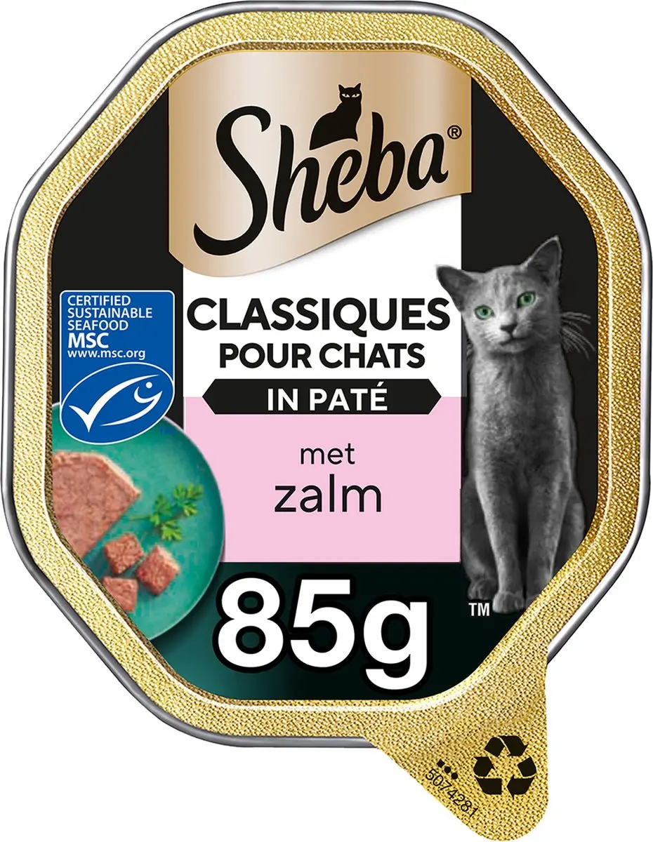 Sheba Classic Paté Zalm Natvoer - 22 Kuipjes 85g