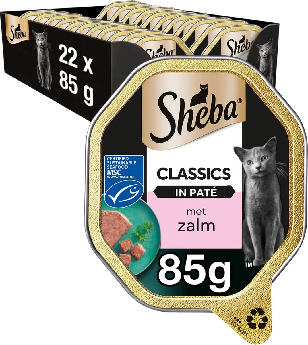 Sheba Classic Paté Zalm Natvoer