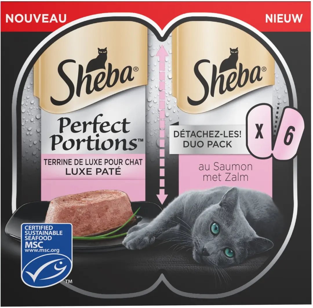 Sheba Perfect Portions Natvoer Zalm 112,5g - 6 Stuks