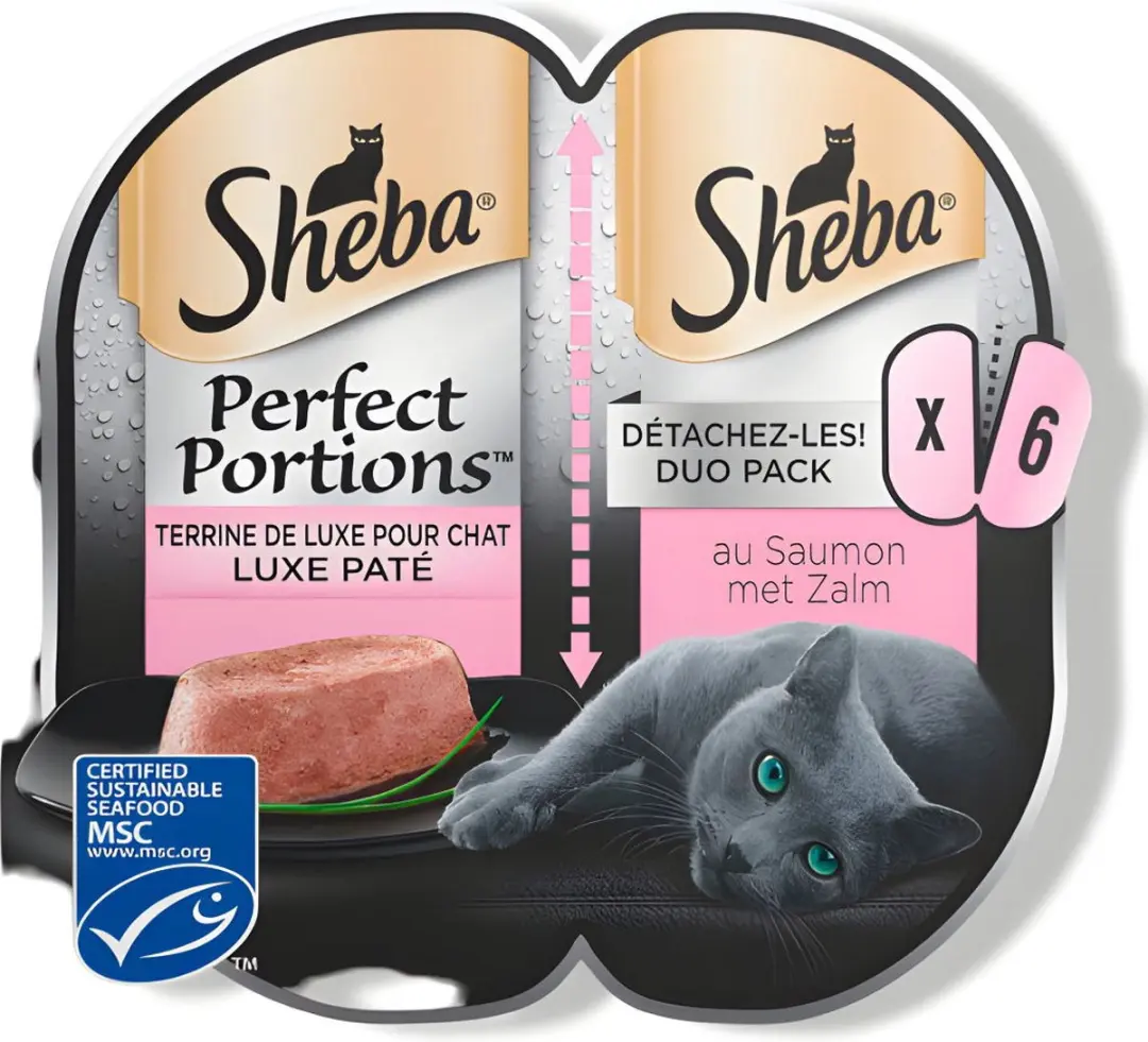 Sheba Perfect Portions Natvoer Zalm 112,5g - 6 Stuks
