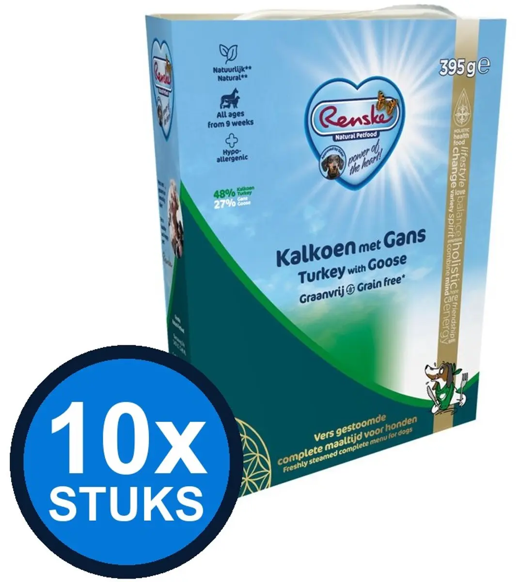 Renske Vers Hond Adult Graanvrij Kalkoen&Gans 395g
