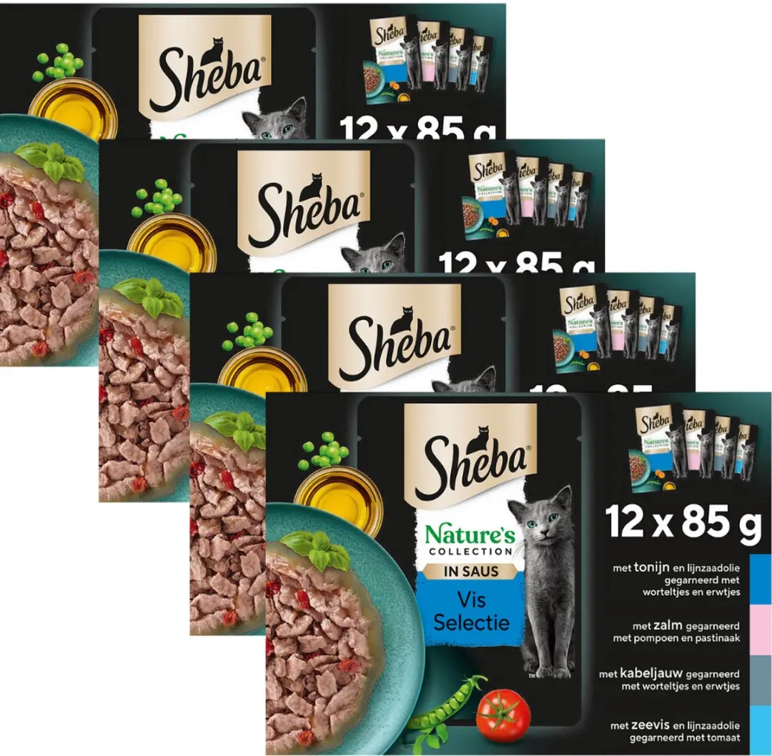 Sheba Nature's Collection Vis Selectie Kattenvoer 48x85g