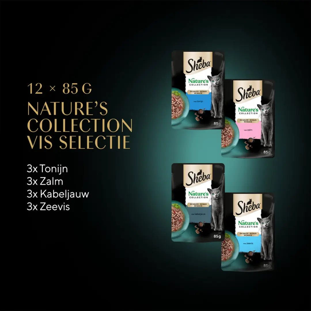 Sheba Nature's Collection Vis Selectie Kattenvoer 48x85g - afbeelding 6 van 6