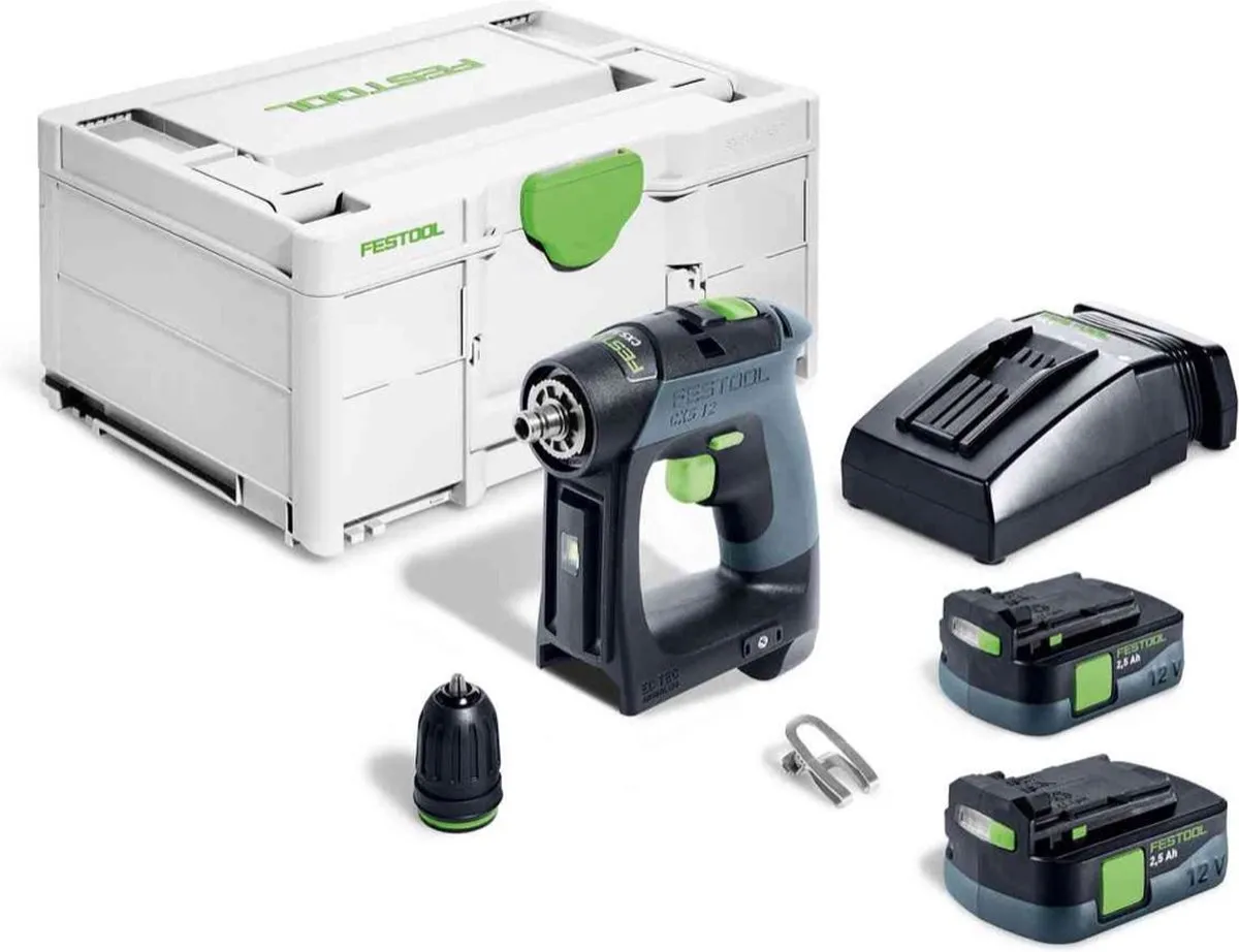 Festool CXS 12 2,5-Plus Accu Schroefboormachine 12V - 2x Accu 2,5Ah