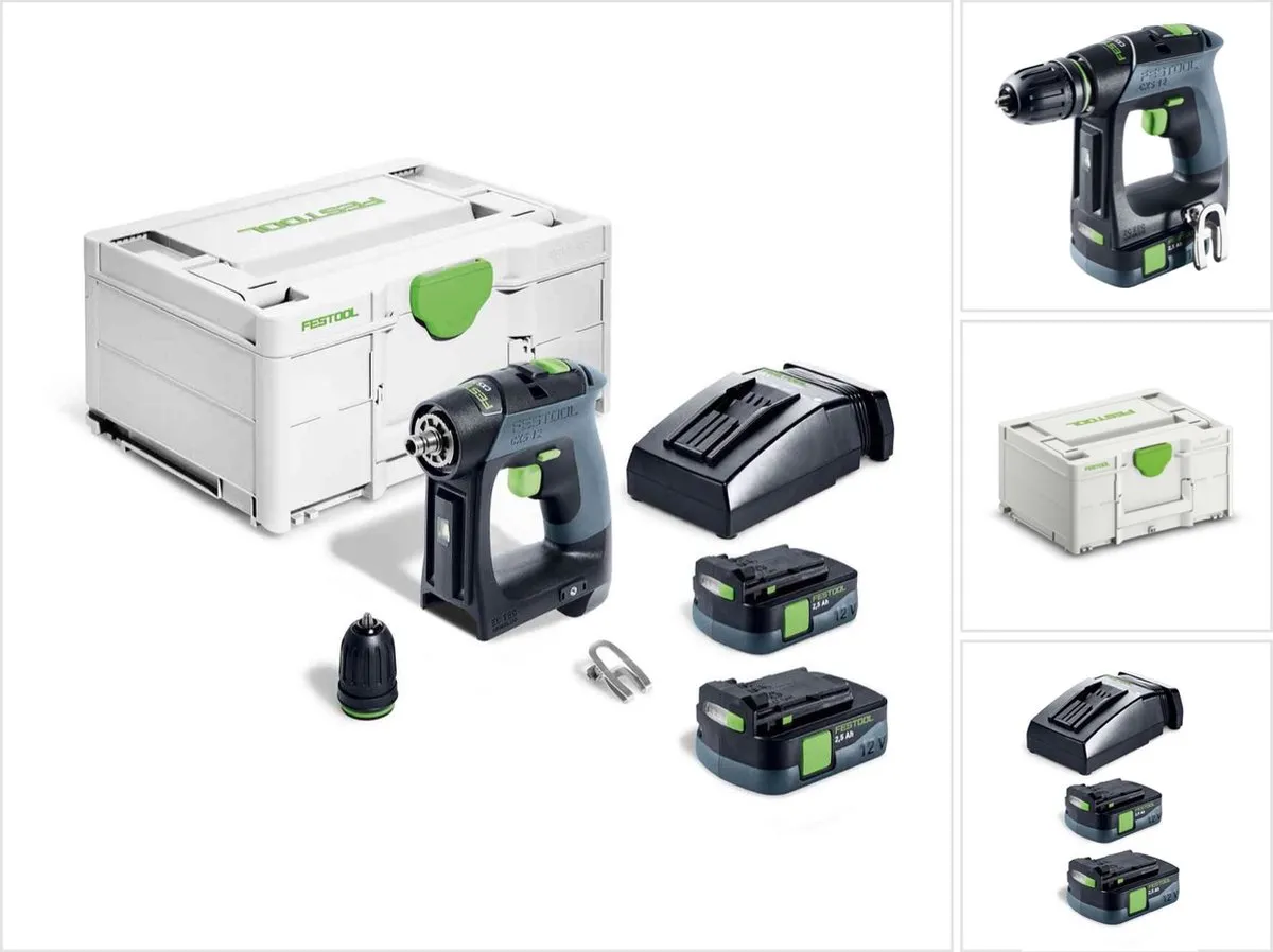 Festool CXS 12 2,5-Plus Accu Schroefboormachine 12V - 2x Accu 2,5Ah
