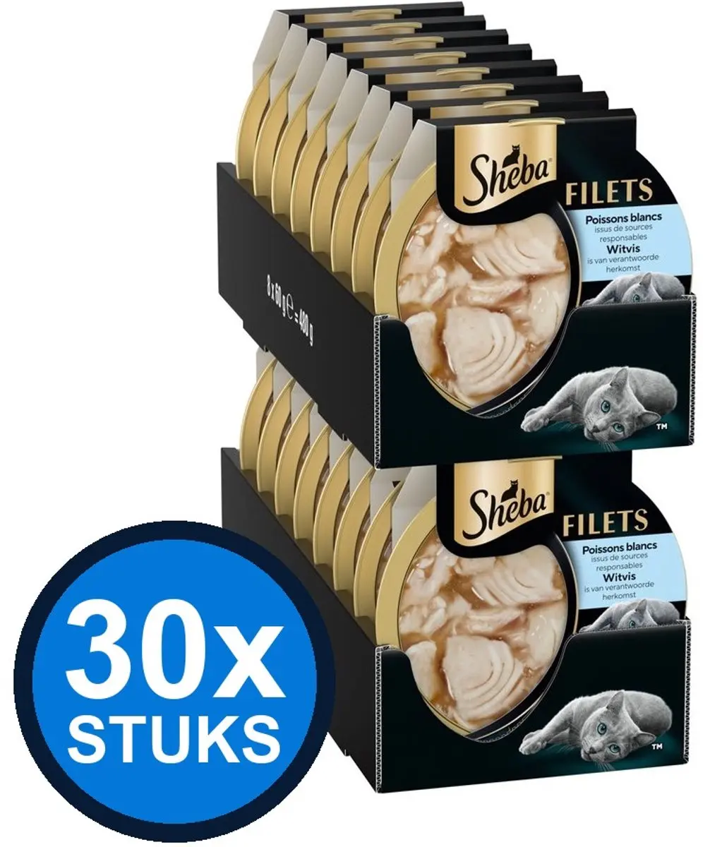 Sheba Filets Witvis Natvoer voor Katten
