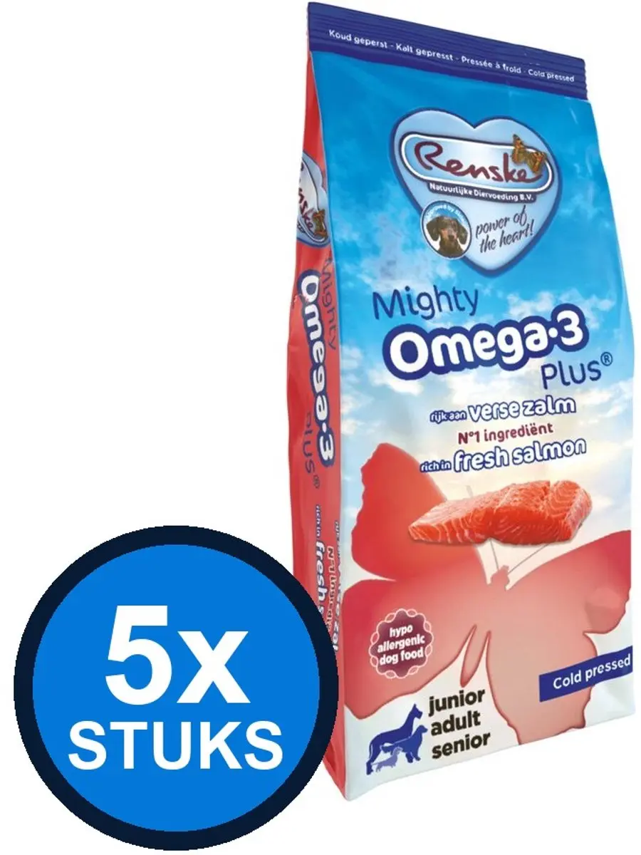 Renske Mighty Omega-3 Plus Zalm 600g Hondenvoer