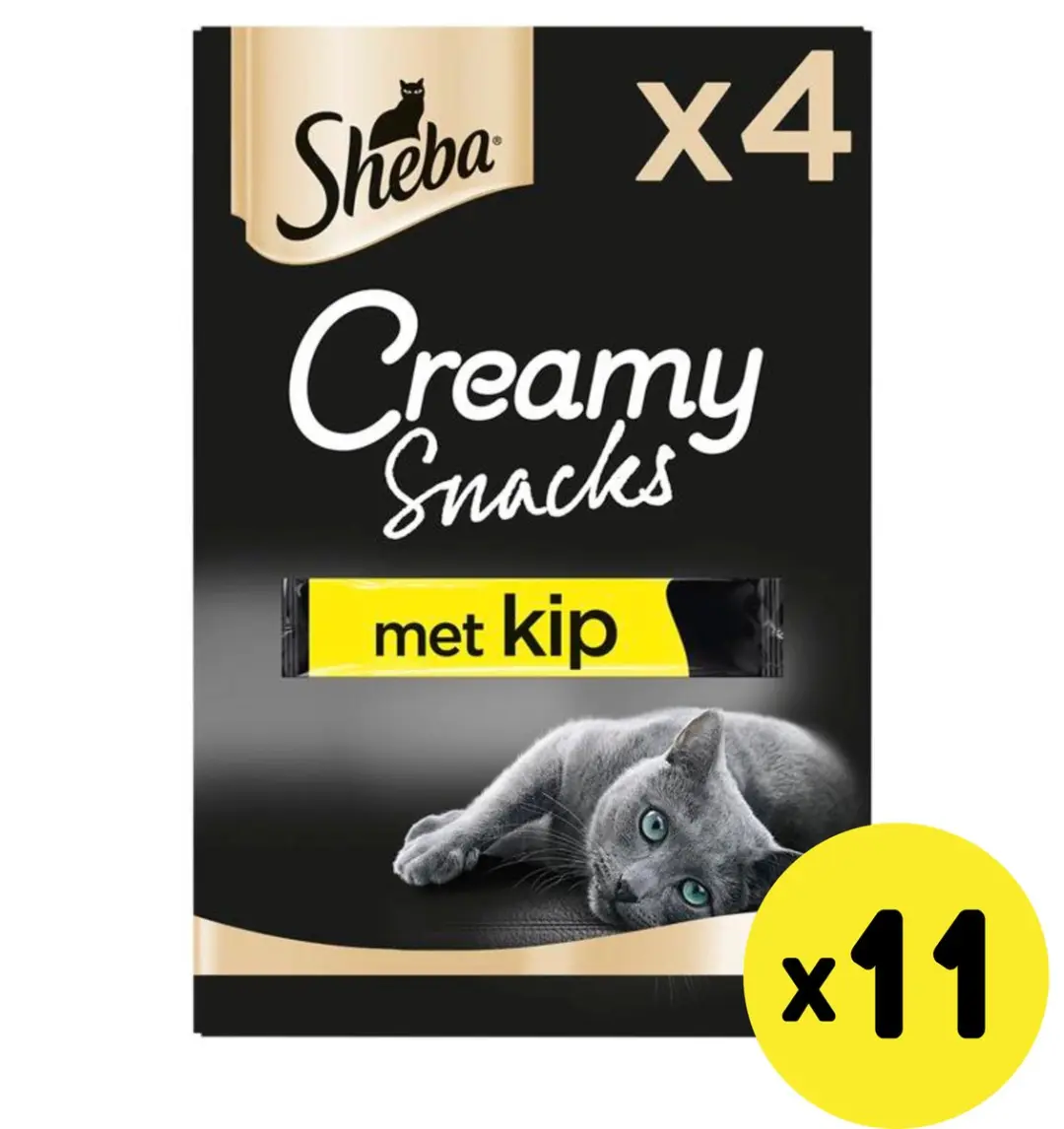 Sheba Creamy Snoepjes Kip Kattensnacks - 44 Stuks - afbeelding 6 van 6