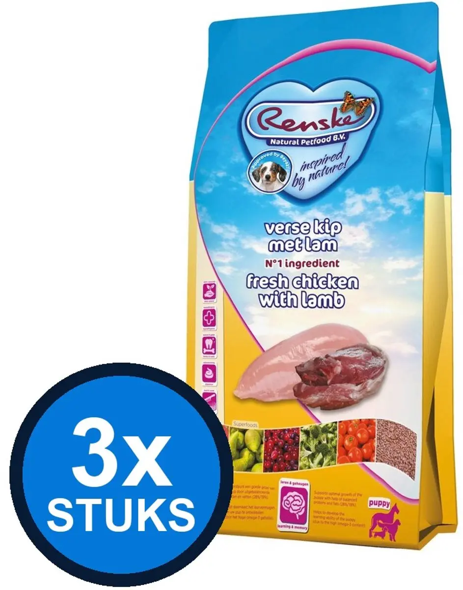 Renske Super Premium Puppy Kip & Lam 2kg