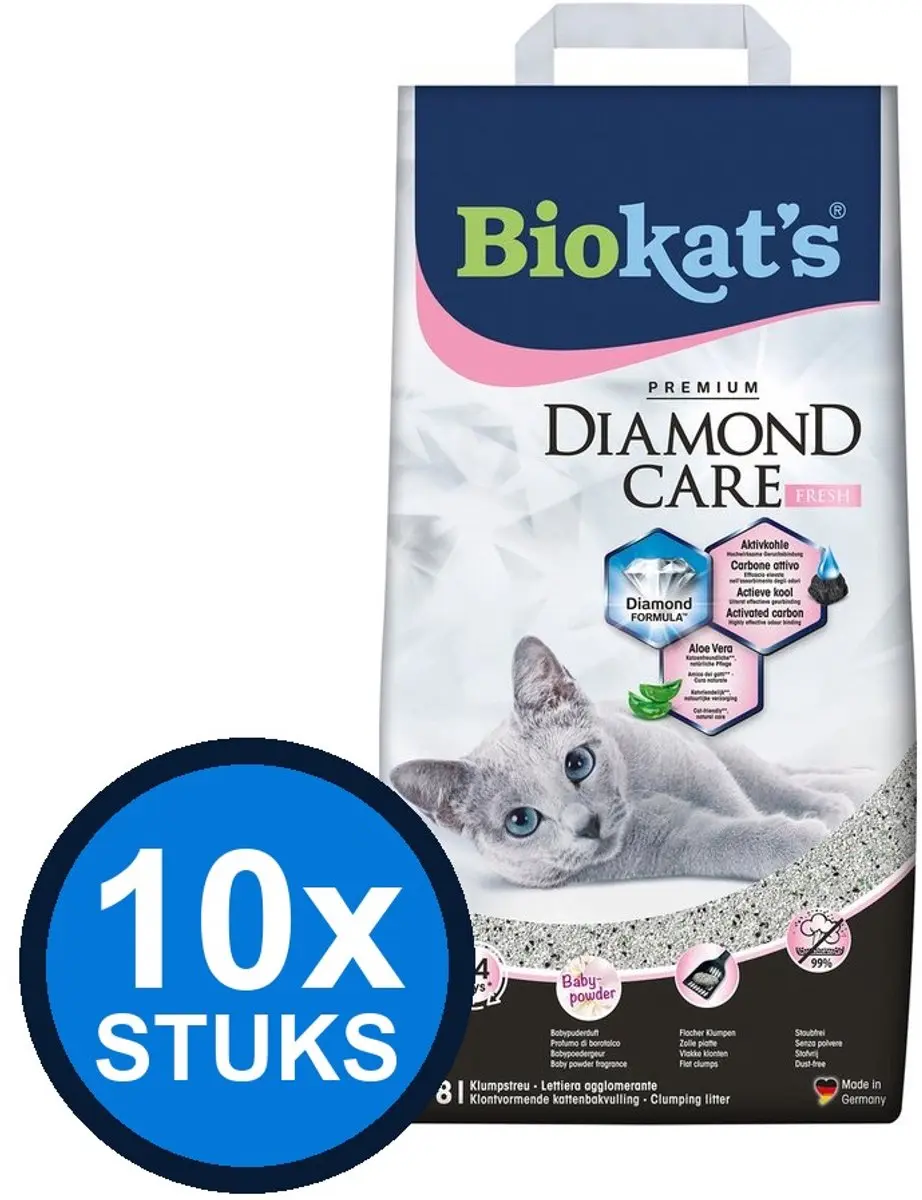 Biokat's Diamond Care Fresh 8ltr Kattenbakvulling