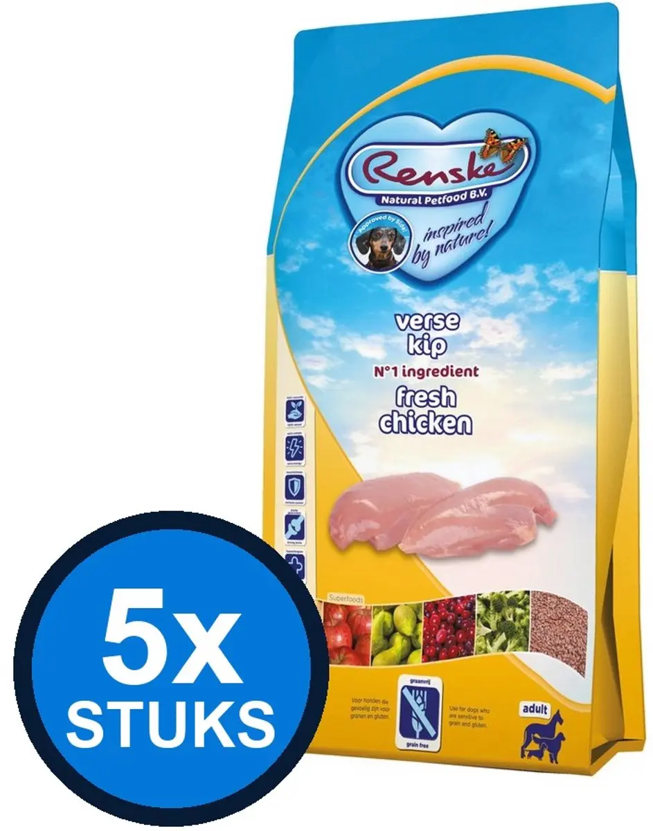 Renske Super Premium Droogvoer Adult Kip Graanvrij 2kg