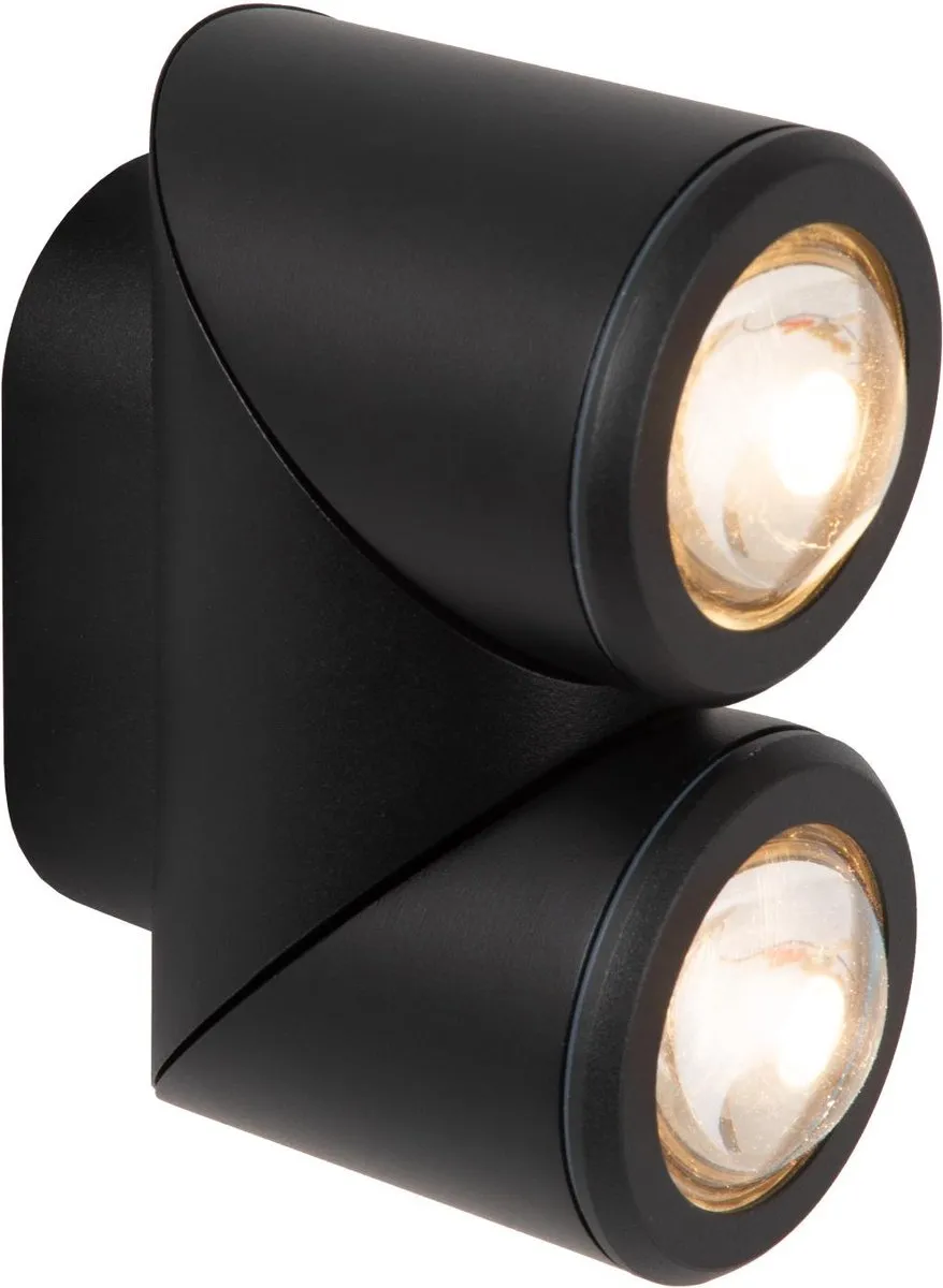 Lucide ERIN Wandspot LED 10W IP65 - Zwart
