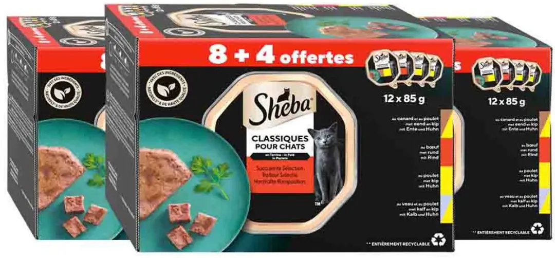 Sheba Nat Classic Traiteur Paté Selectie