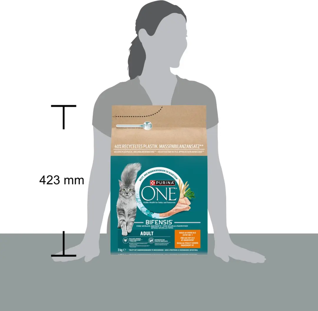 Purina ONE Adult Kattenbrokjes Kip & Volkoren Granen - 12kg