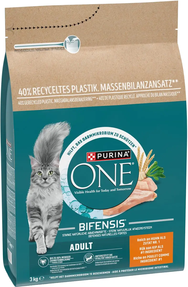 Purina ONE Adult Kattenbrokjes Kip & Volkoren Granen - 12kg