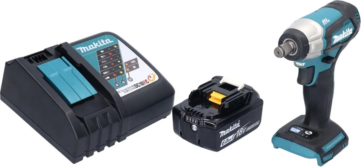 Makita DTW 181 Slagmoersleutel 18V 210Nm - Borstelloos - 1x 6.0Ah - afbeelding 5 van 5