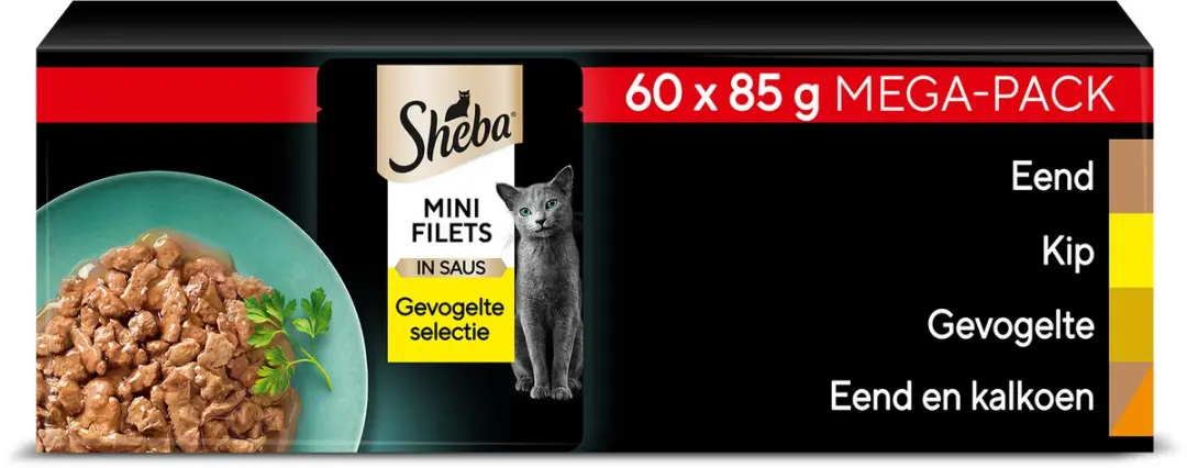 Sheba Mini Filets Gevogelte in Saus 60x85g