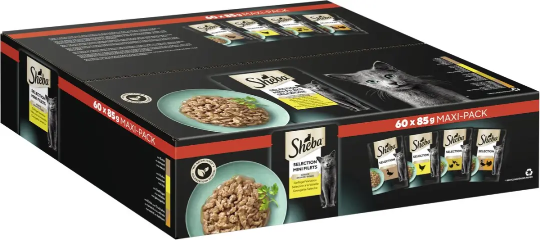 Sheba Mini Filets Gevogelte in Saus 60x85g