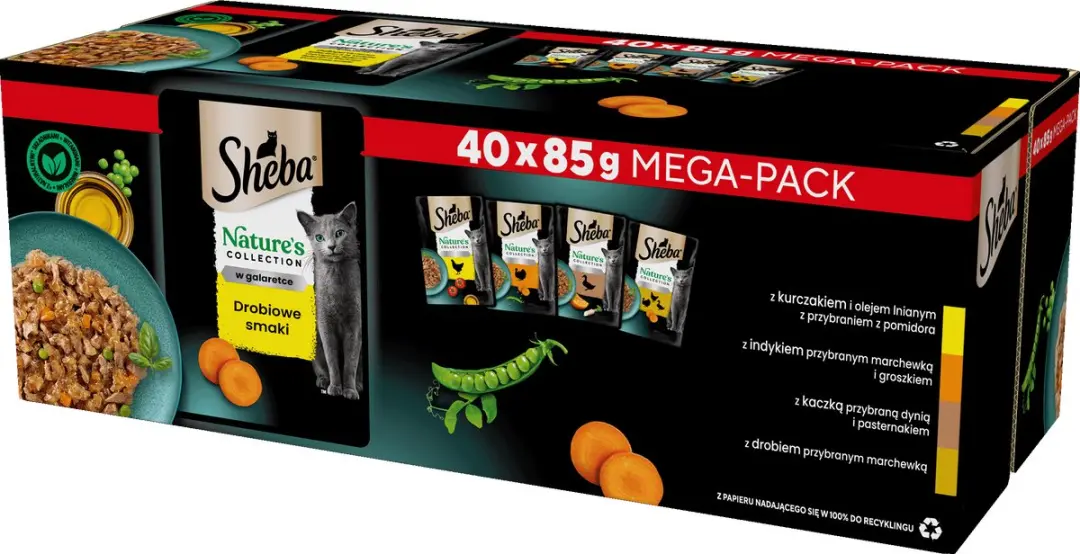 Sheba Nature's Collection Kattenvoer Drobiowe 40x85g