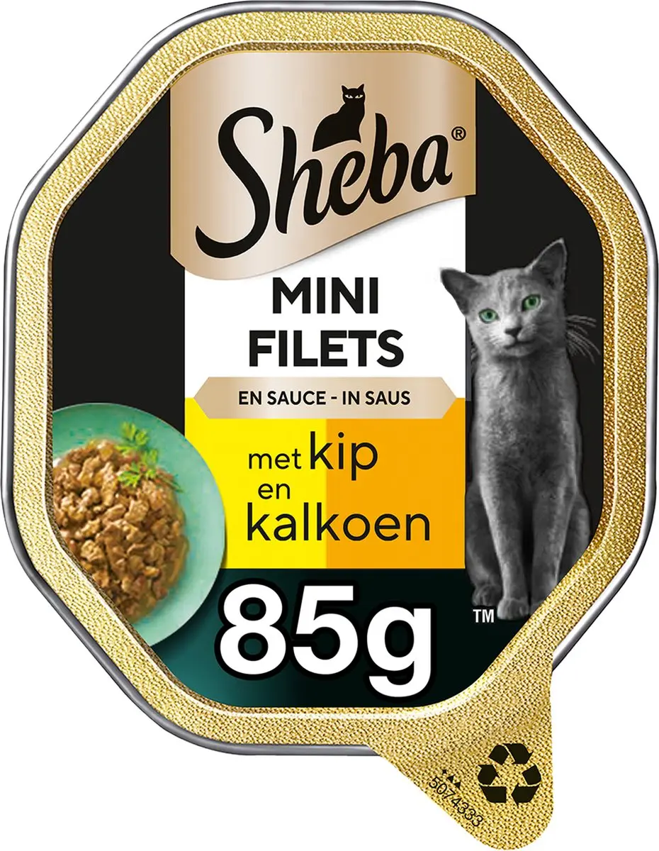 Sheba Mini Filets Kip Kalkoen in Saus 22x85g