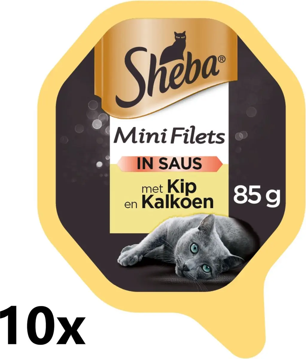 Sheba Alu Mini Filets Kip & Kalkoen 10x85g