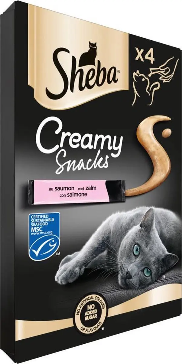 Sheba Creamy Snack Zalm - 20 Stuks (5x4)