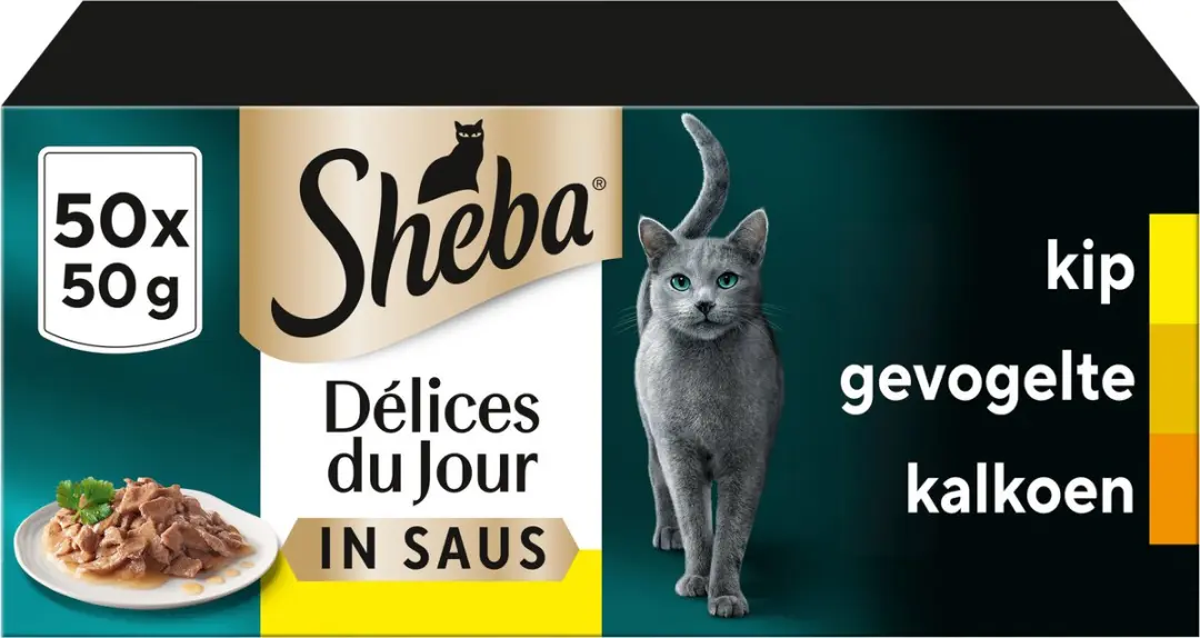 Sheba Délices Du Jour Gevogelte Saus Kattenvoer