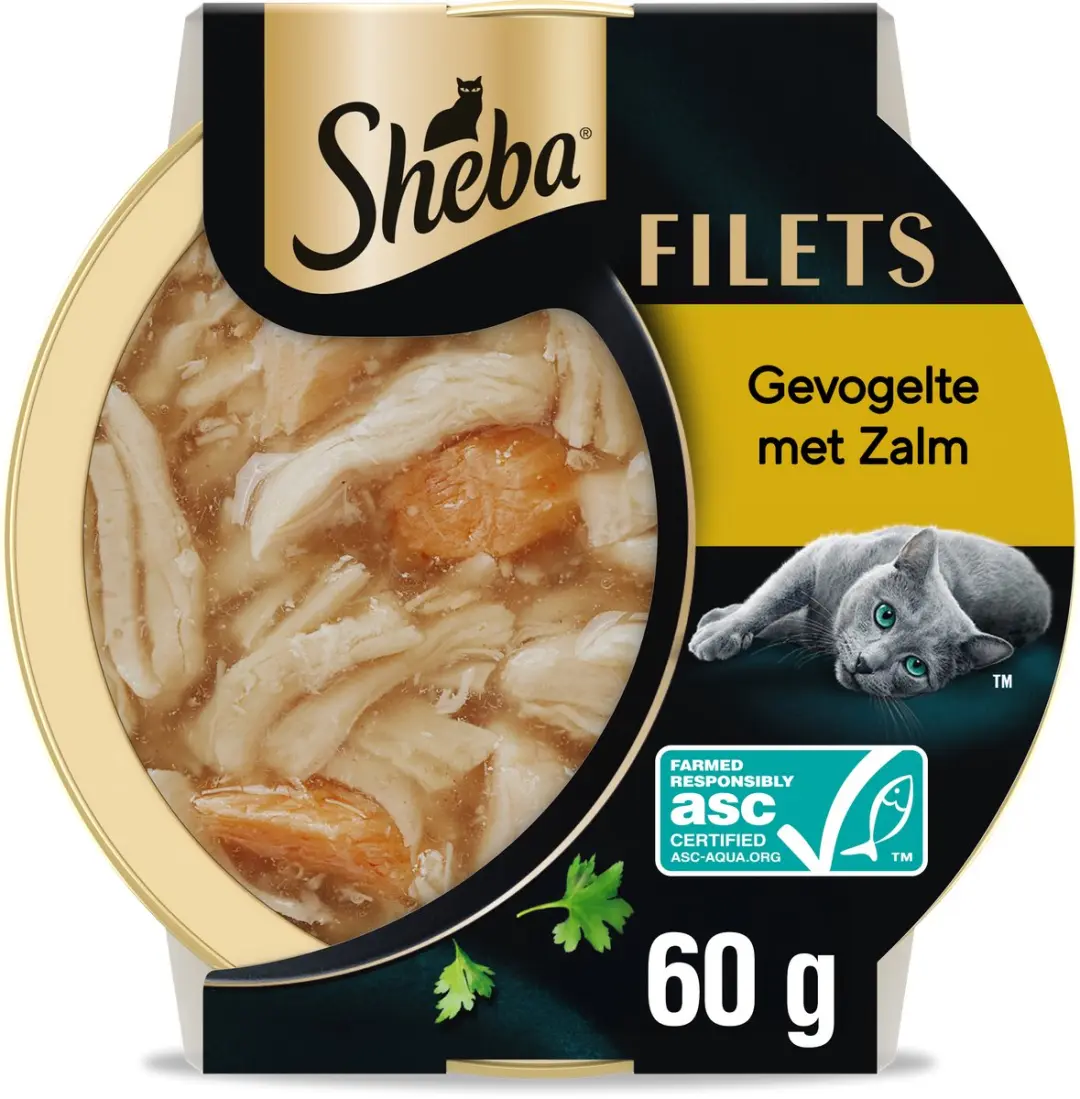 Sheba Filets Gevogelte & Zalm 16x60g