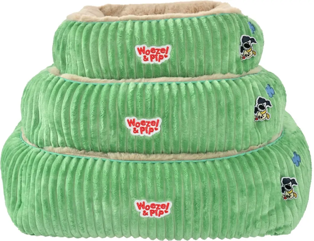 Woezel & Pip Hondenmand Corduroy Groen XS