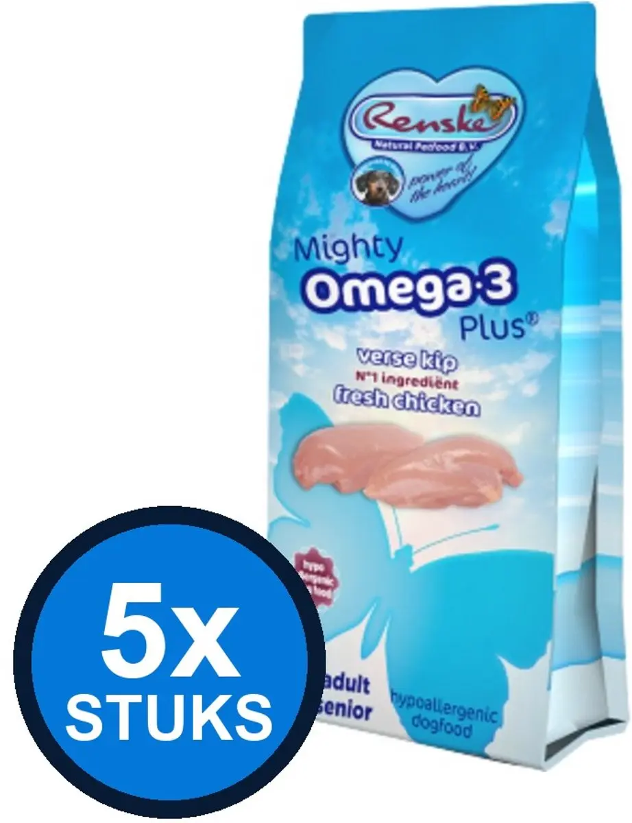Renske Mighty Omega-3 Plus Kip 600g Hondenvoer