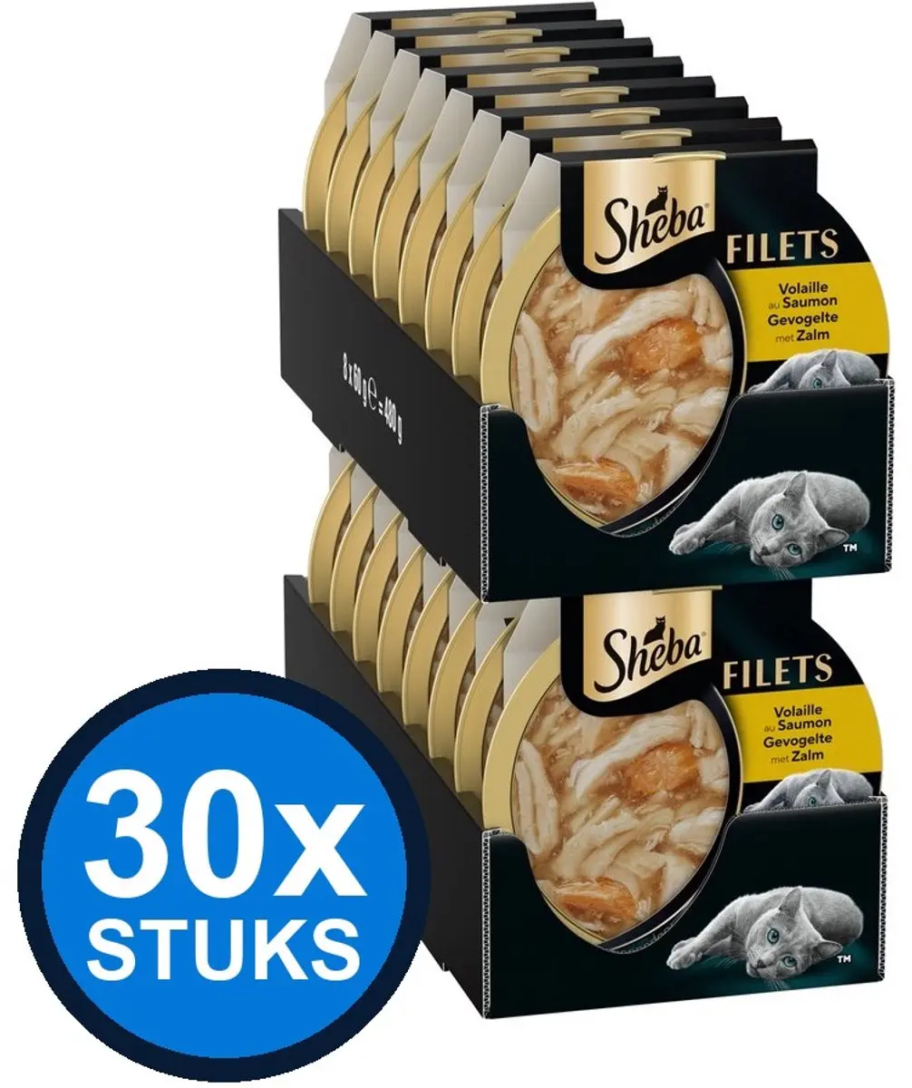 Sheba Filets Gevogelte & Zalm Kattenvoer Natvoer 60g