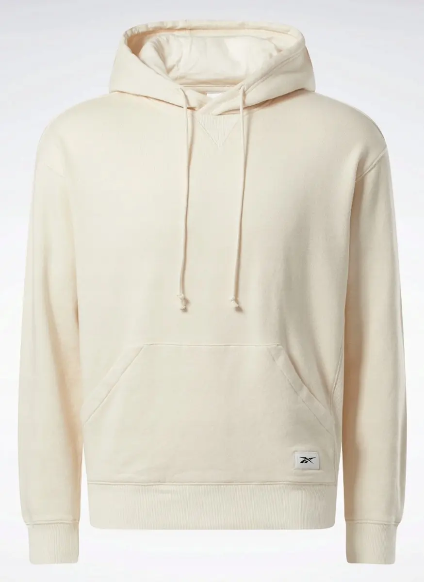 Reebok Herensweatshirt Crème - Met Capuchon Maat S